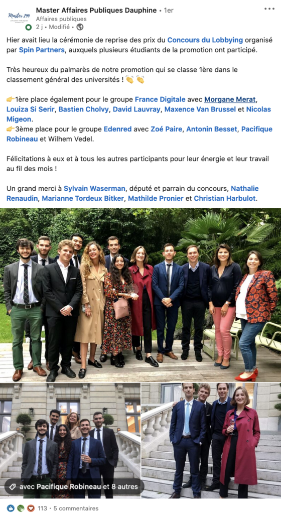 Concours lobbying 2021